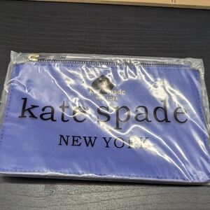 New! Kate Spade New York Purple Slim Zipper Leather  Wristlet